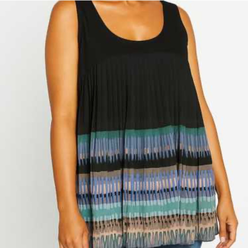 Anthropologie Deletta Sleeveless Women's Pleated Top